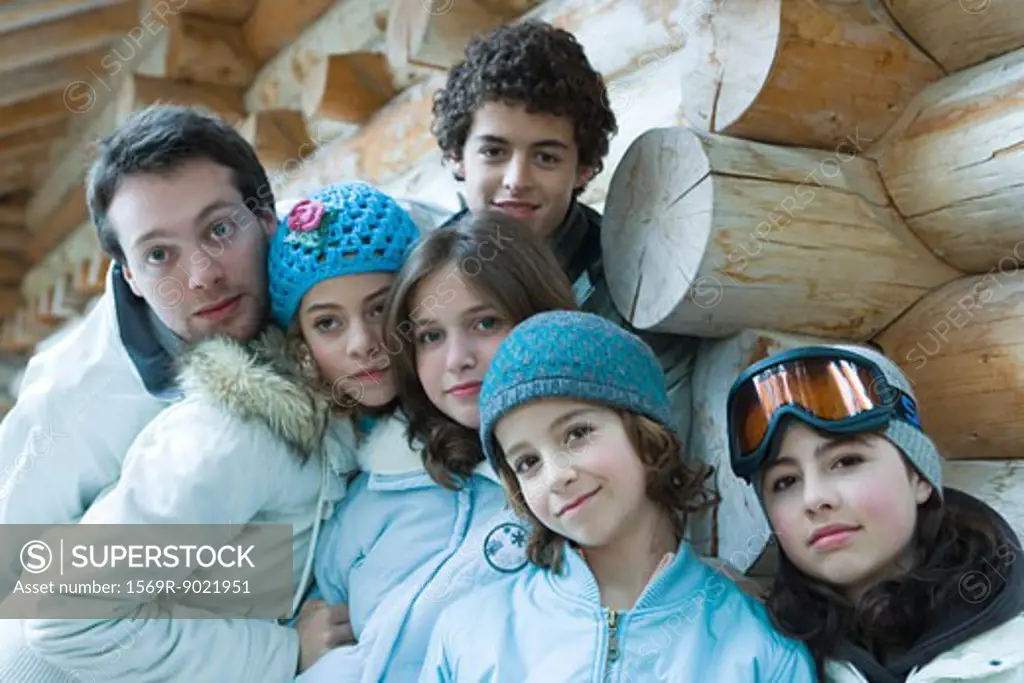 Young friends in ski clothes, portrait