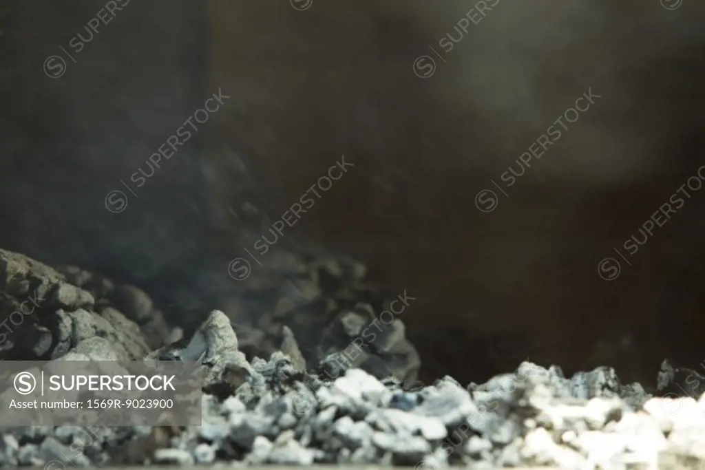 Ashes in wood oven