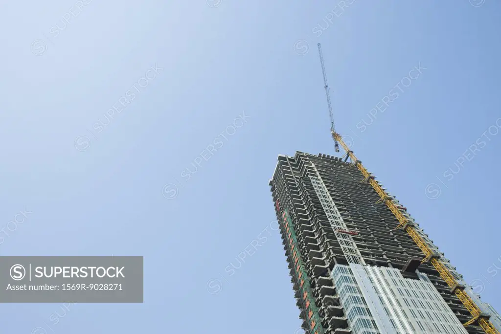China, Guangdong Province, Guangzhou, high rise under construction