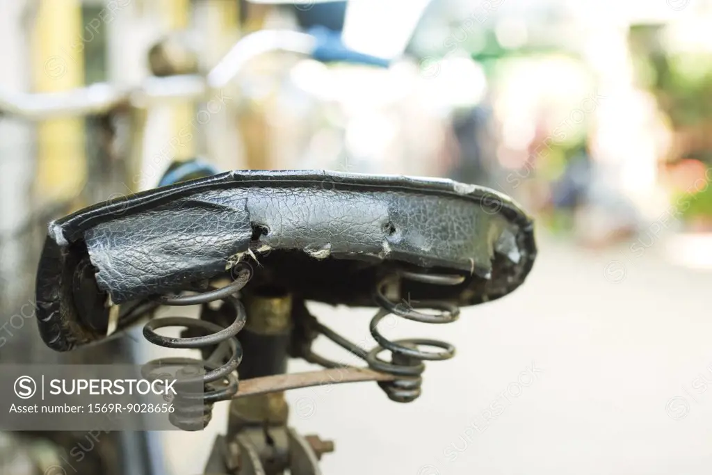 Bicycle seat, close-up