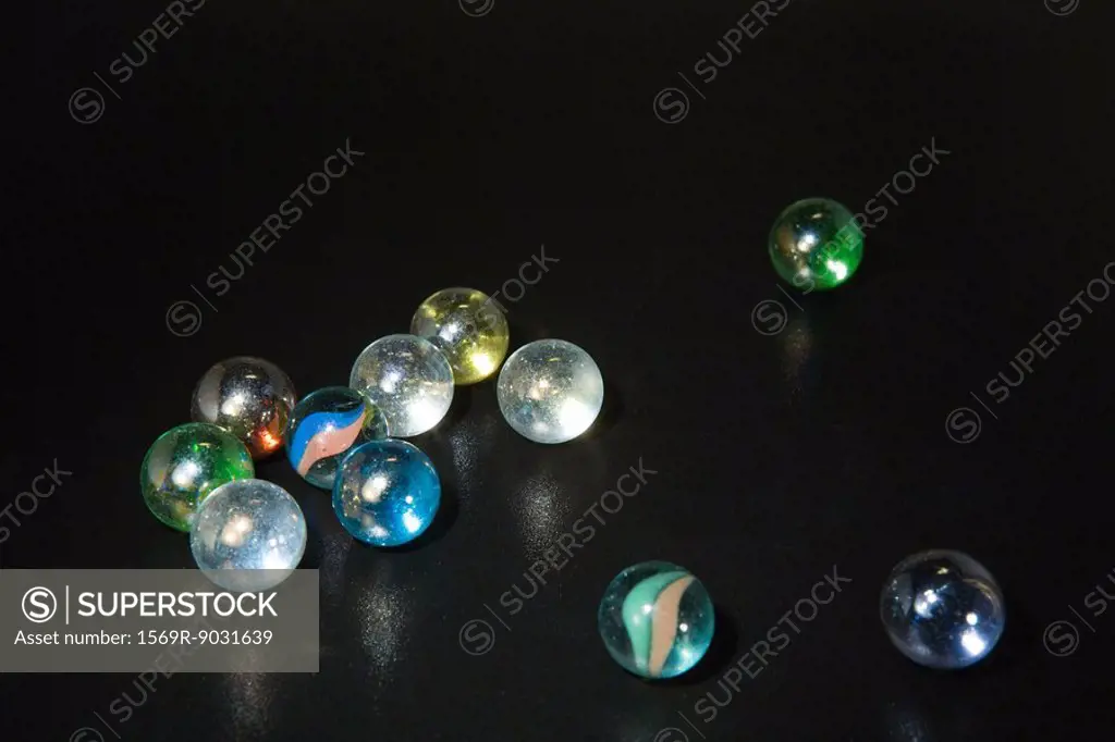 Glass marbles, close-up