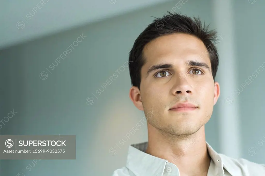Young man, looking away, portrait