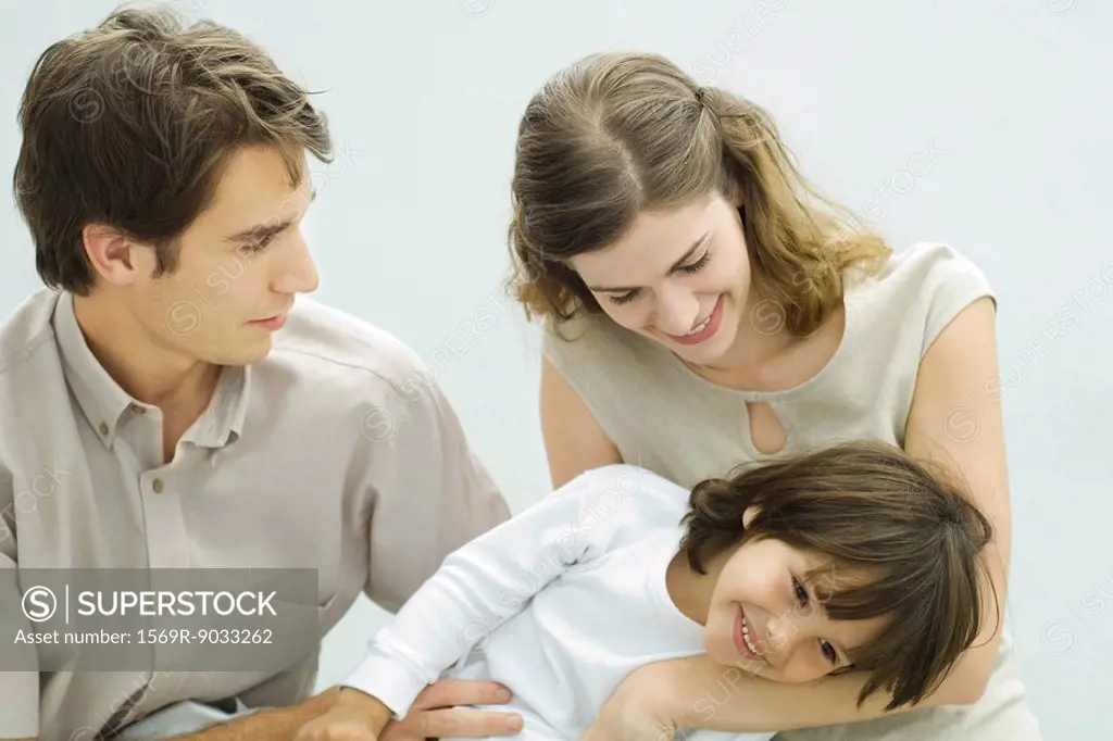 Young parents with little boy