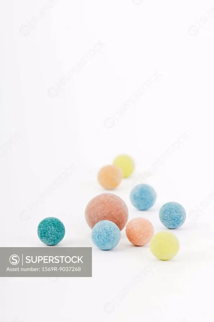 Multicolored balls, close-up
