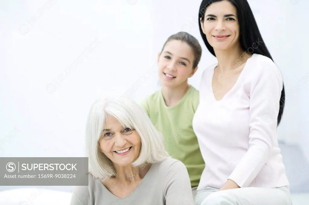 Three generations of women, portrait