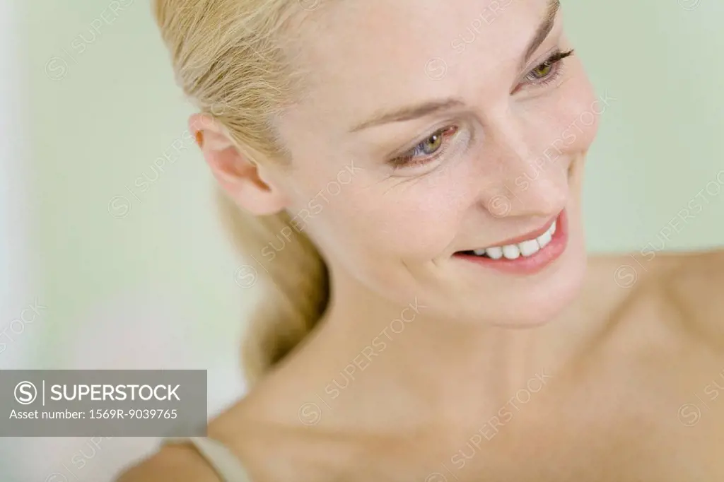 Woman smiling, portrait