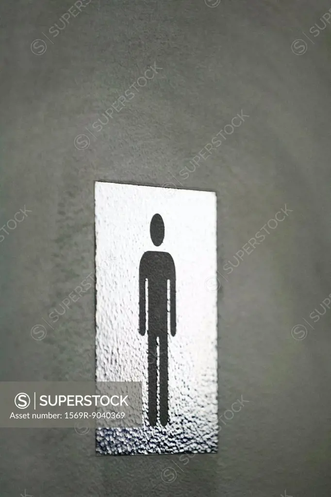 Sign on men´s restroom door