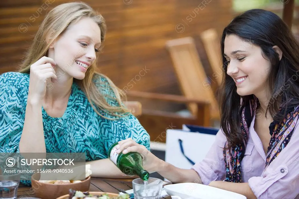 Friends together at restaurant