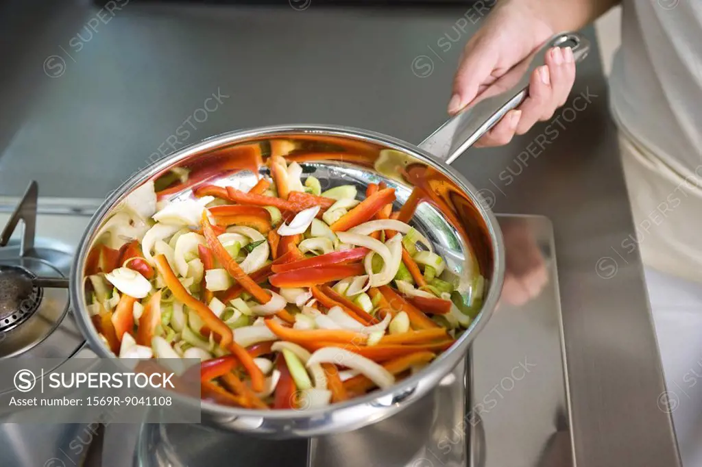 Sautéing vegetables