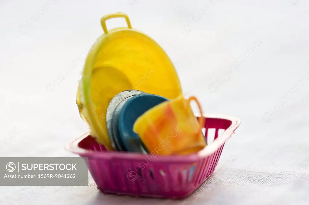 Dishes in drying rack