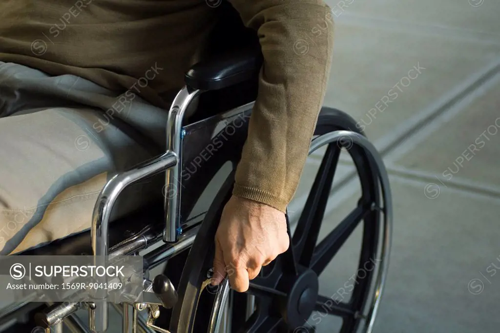 Handicapped person in wheelchair
