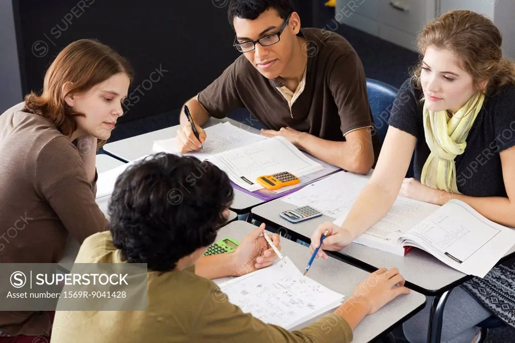 Students studying together