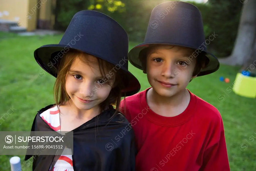Children in costume, portrait