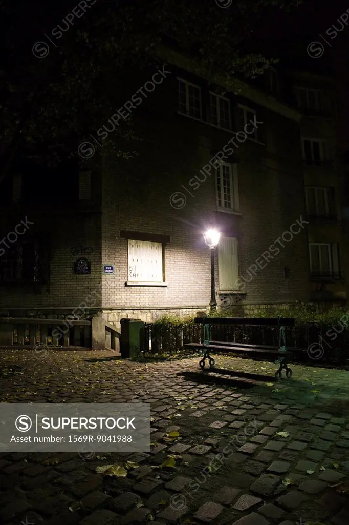 France, Paris, Montmartre, Place Dalida at night