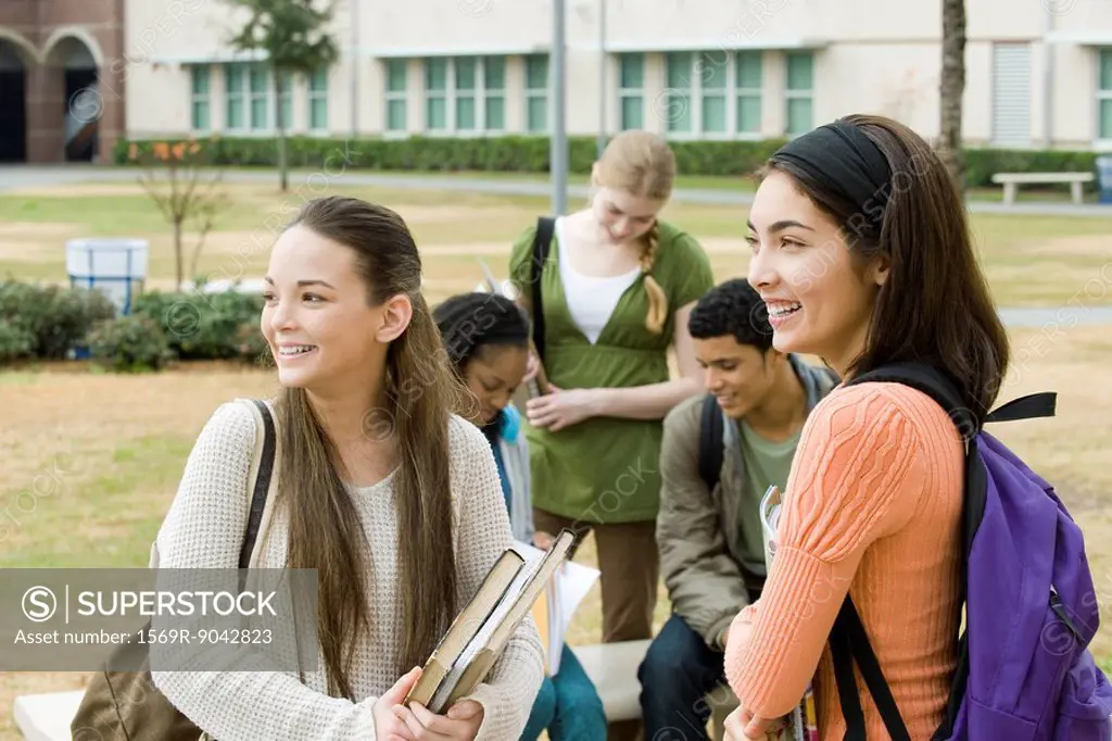 High school students together after school