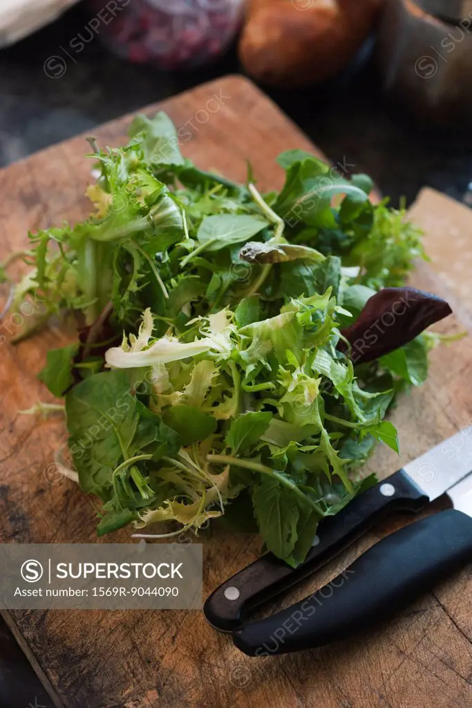 Mesclun and assorted fresh greens
