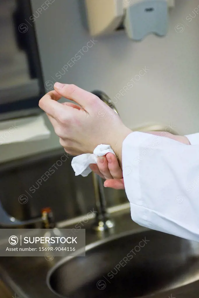 Washing and drying hands