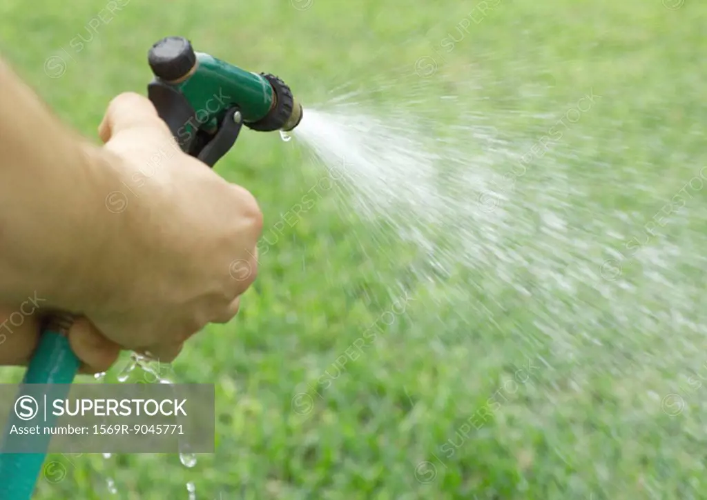Watering with garden hose
