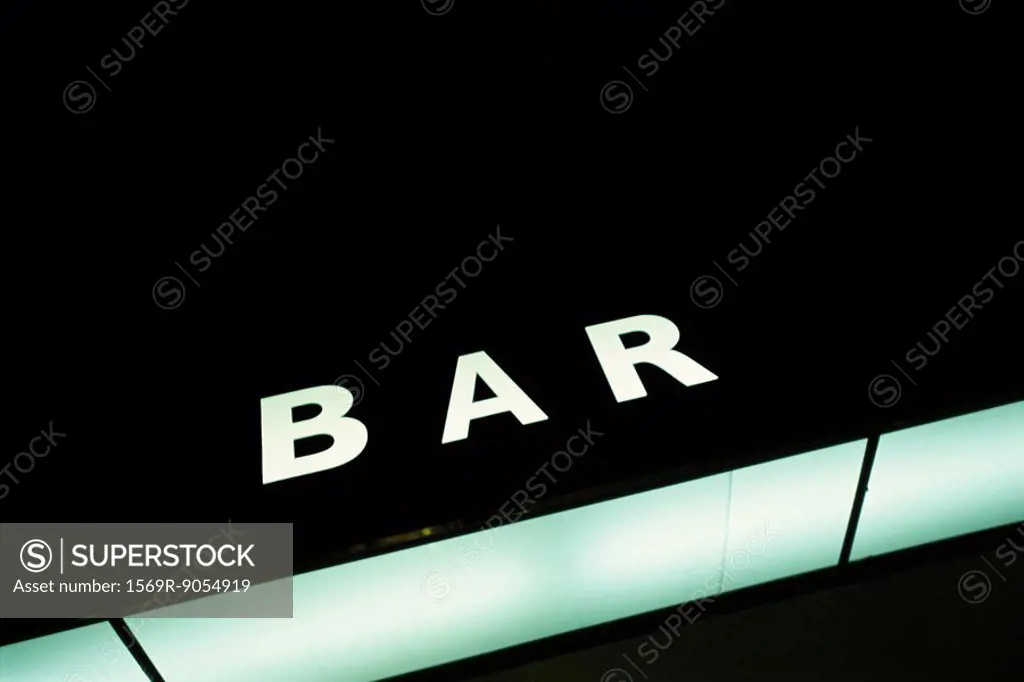 Illuminated bar sign
