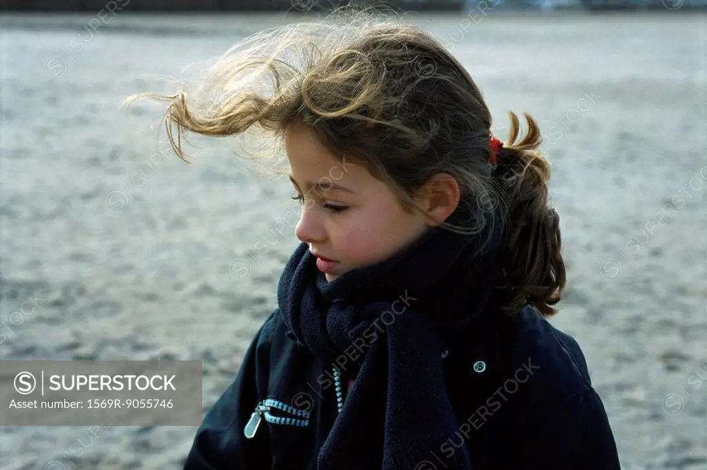 Young girl outdoors, portrait