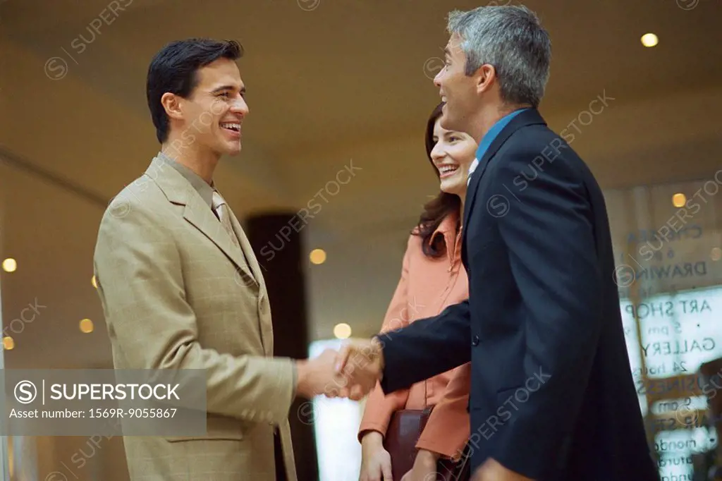Business associates shaking hands
