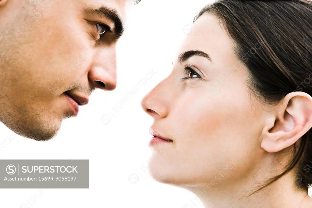 Couple face to face, close_up
