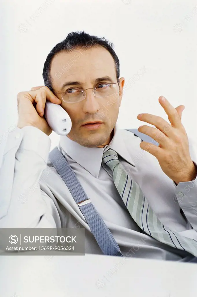 Businessman on phone call