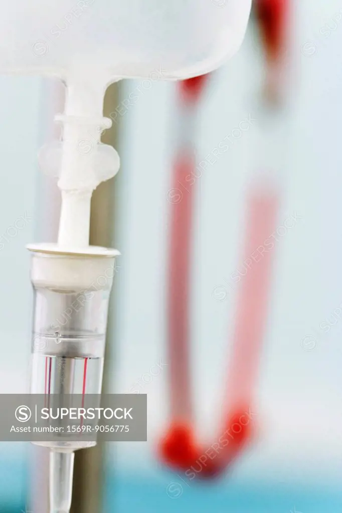 IV drip, close_up of drip chamber