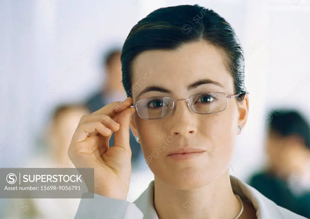 Young businesswoman wearing glasses