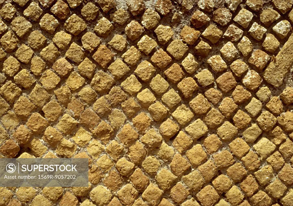 Stone mosaic, close-up, full frame