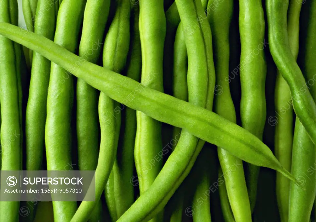 Green beans, close-up, full frame