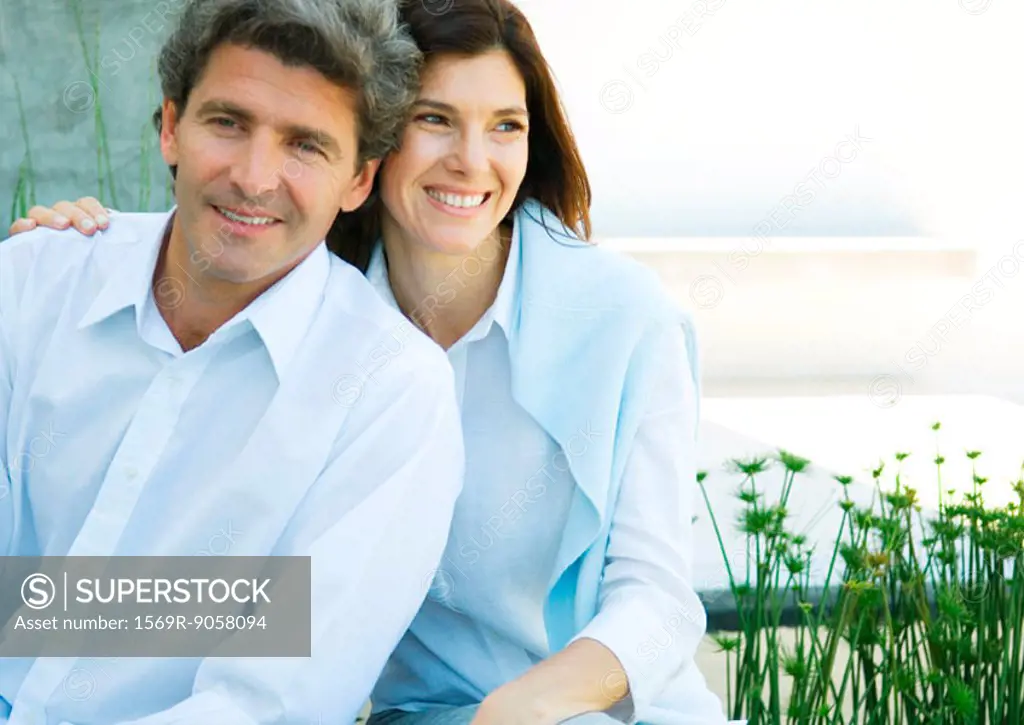 Mid-adult couple smiling