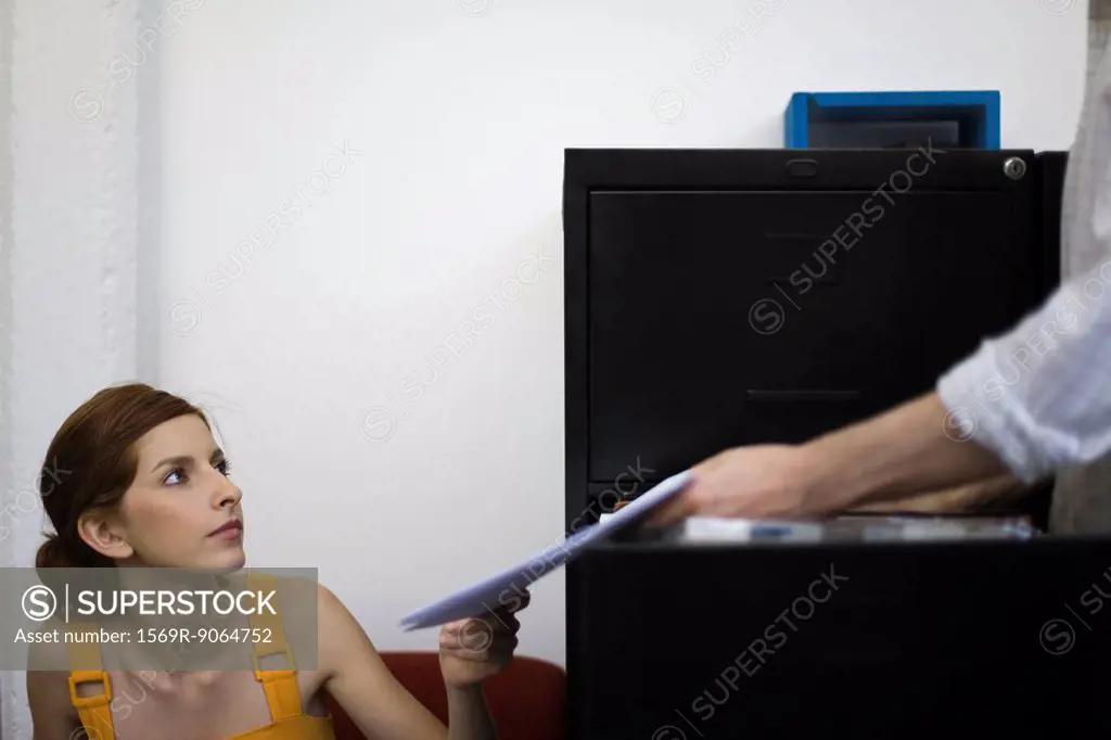 Colleagues filing documents