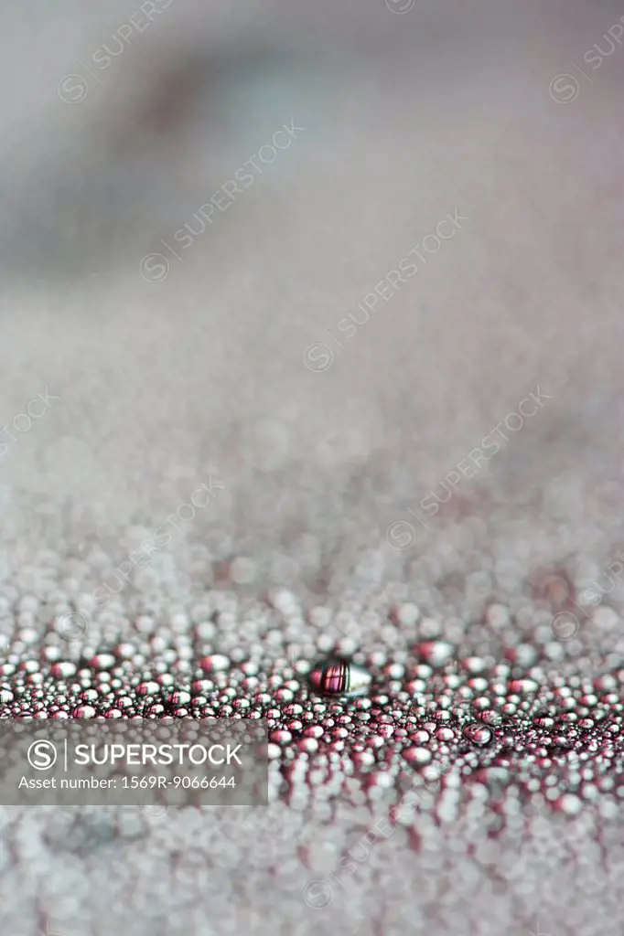 Water droplets on surface