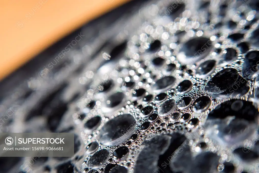 Bubbly water surface, extreme close_up