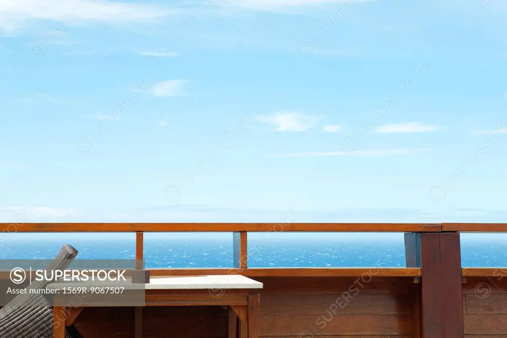 Deck at seaside resort