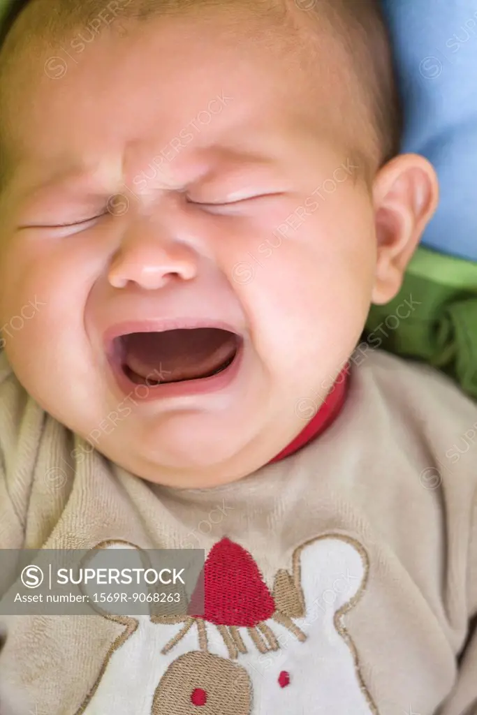 Baby crying, portrait