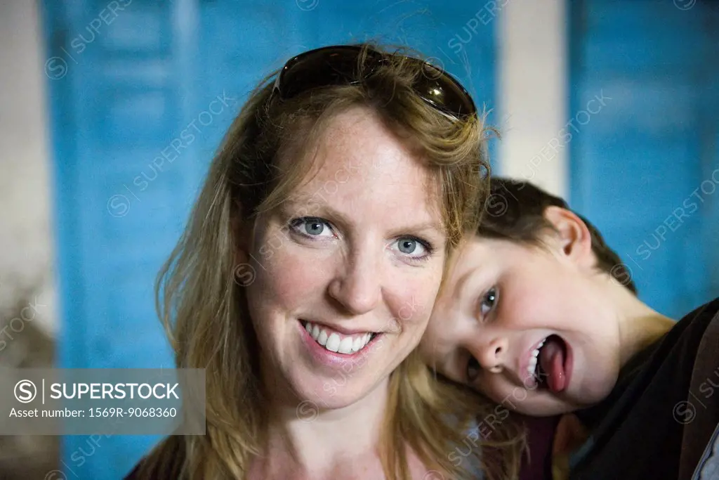 Mother and young son, portrait