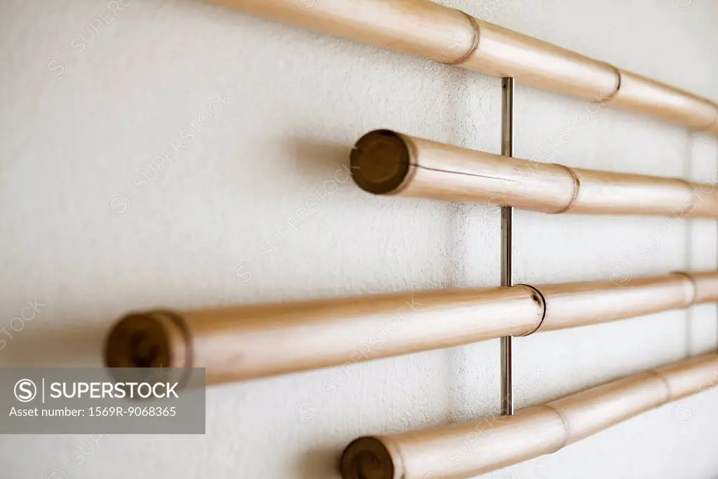 Bamboo decoration hanging on wall