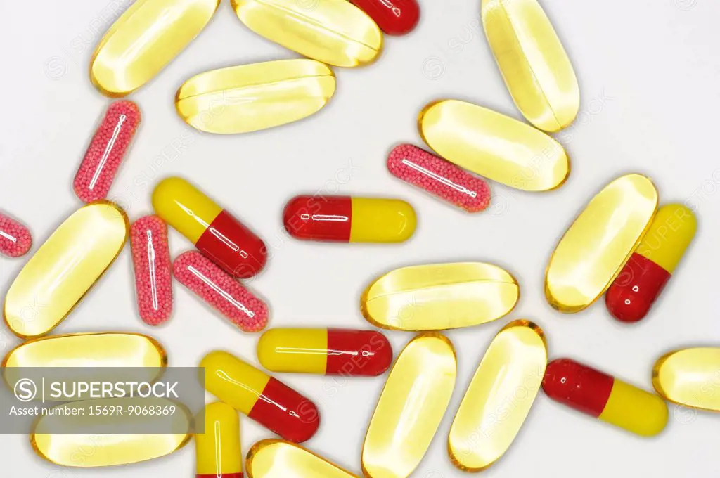 Variety of pills in capsule form