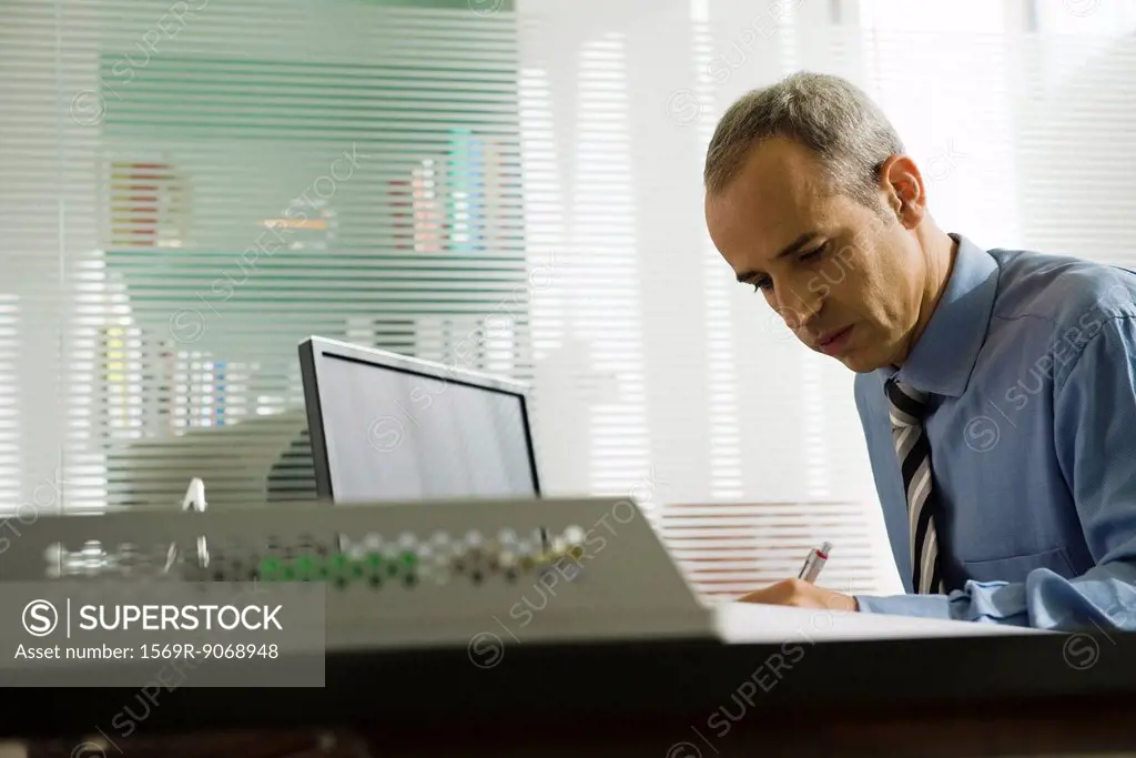 Businessman working in office