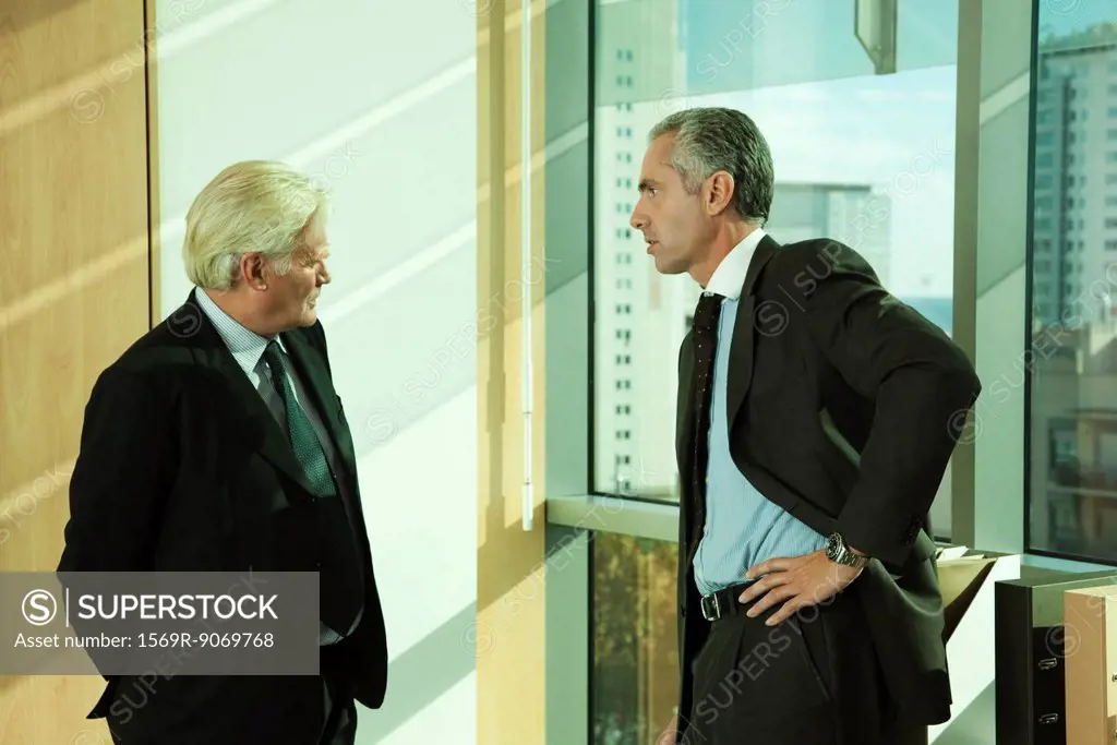 Executives having private conversation