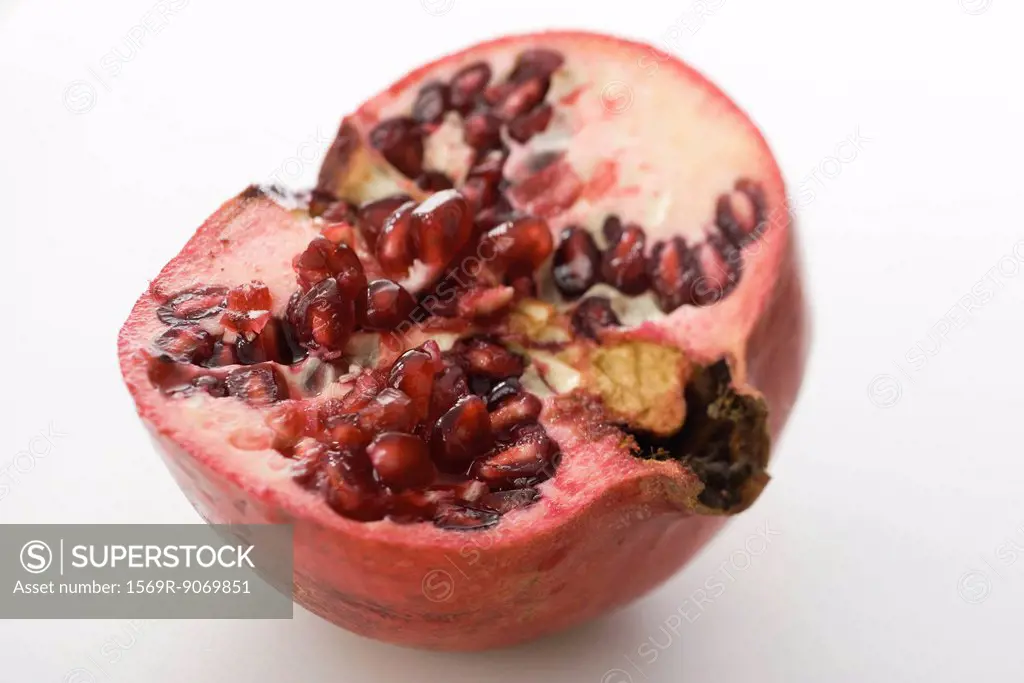 Fresh cut pomegranate