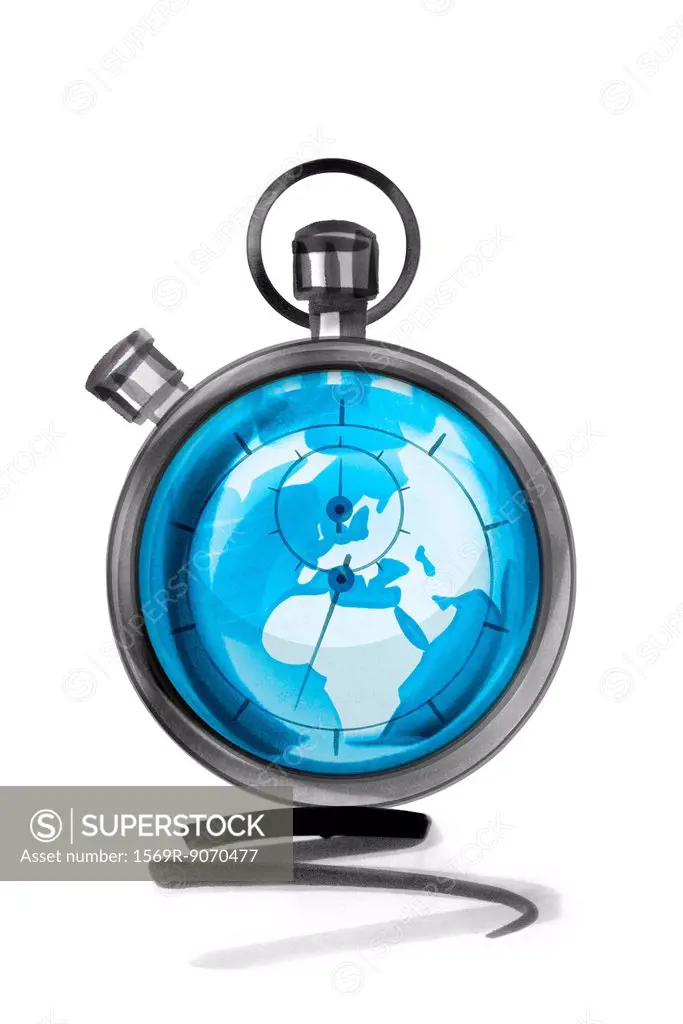 Globe in stopwatch