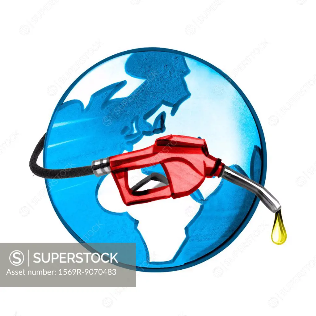 Earth attached with gas pump