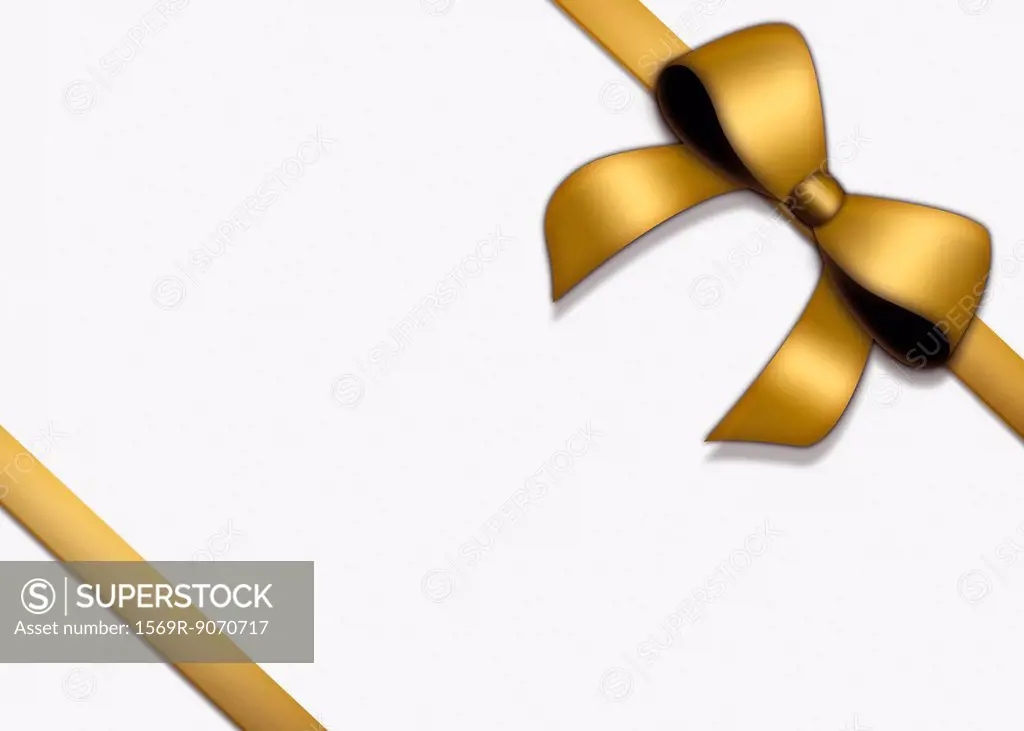 Gift bow on white background