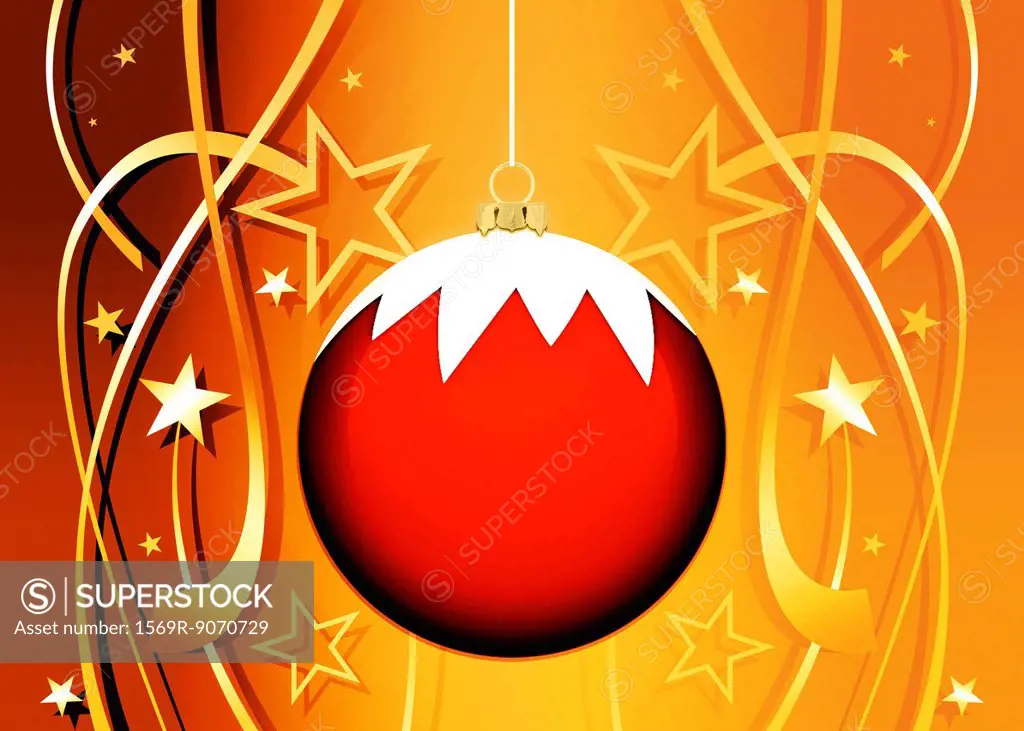 Christmas ornament on festive background