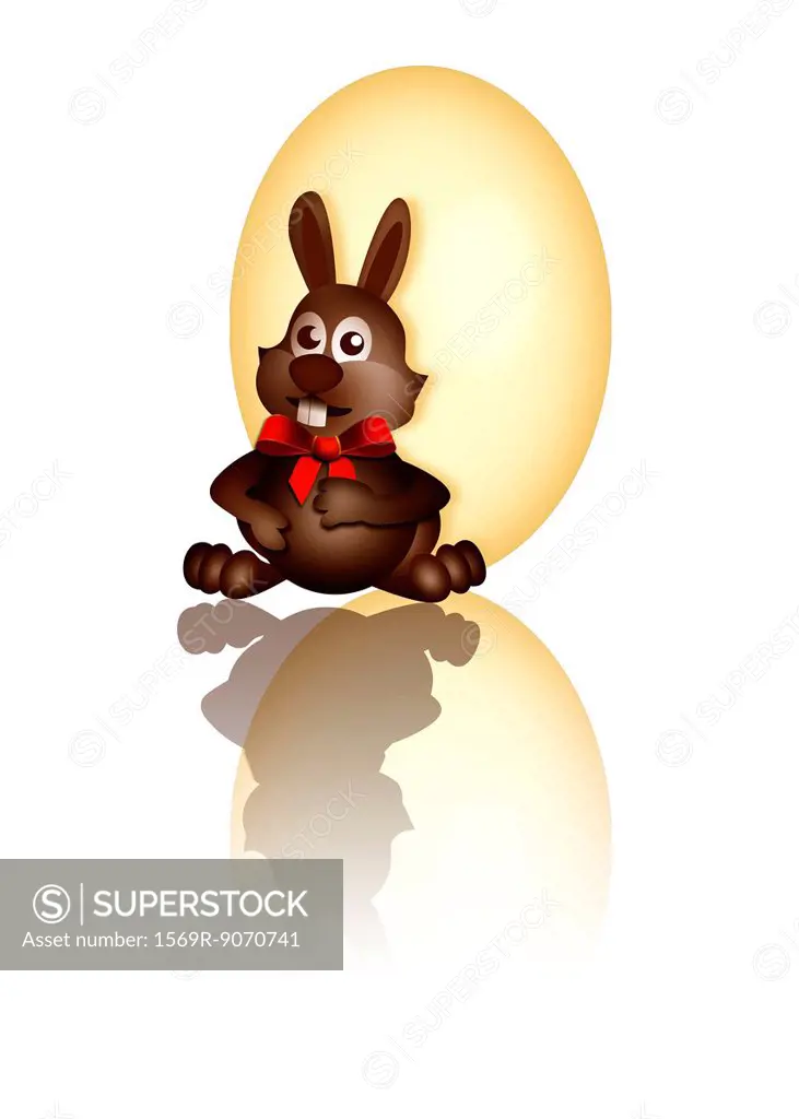 Chocolate Easter bunny and Easter egg