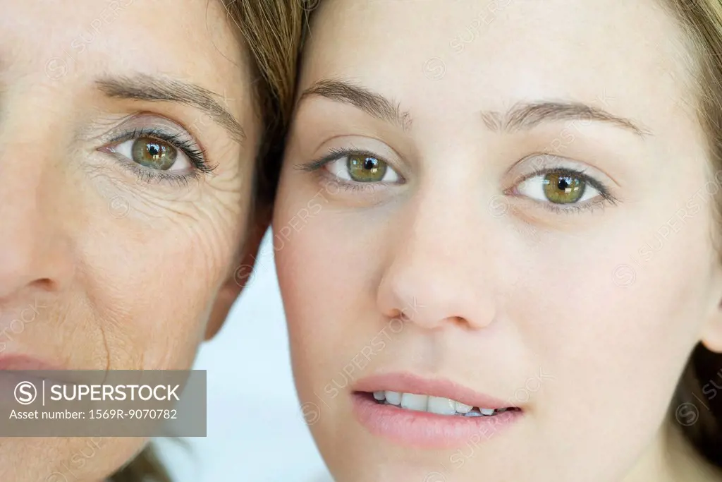 Mother and daughter, close_up portrait