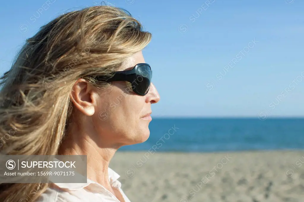 Woman at the beach, portrait